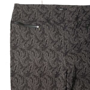 STYLE & CO Stretch Gray Patterned Pants with Zipper Details XL
